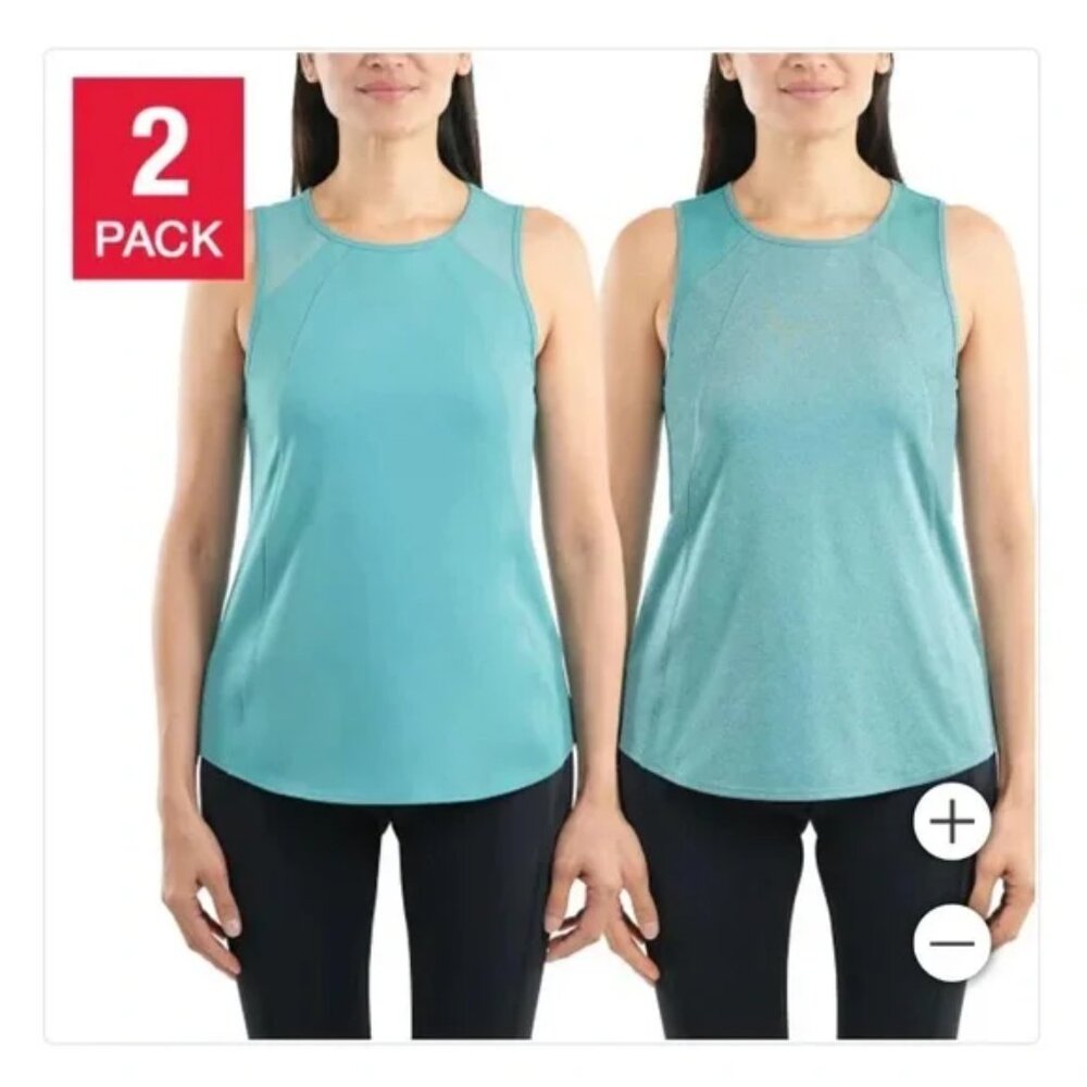 Spyder NWT Women's Active Tank Tops (2 Pack, Green)